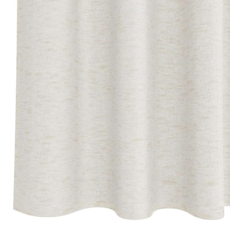 Firany Voile z zasłonami 2 pcs Kremowy 245 x 140 cm Poliester