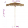 Parasol Tiki z baldachimem z liści bananowca, 180 cm, bambus