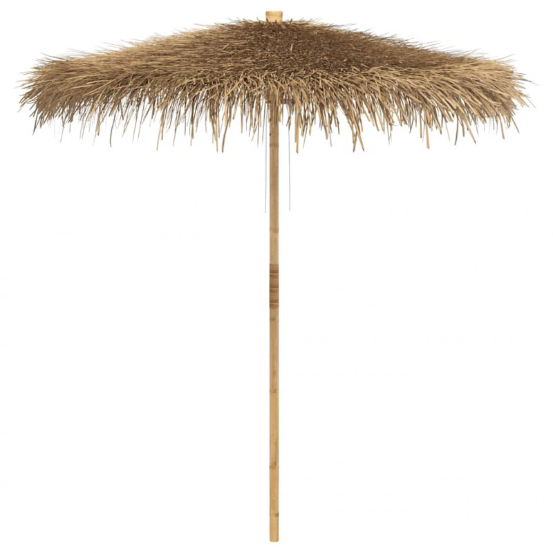 Parasol Tiki z baldachimem z liści bananowca, 240 cm, bambus
