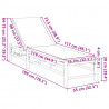 Leżak z poduszkami, 55x199x30 cm, bambus