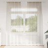 Firany Voile z zasłonami 2 pcs piaskowy 245 x 140 cm Poliester
