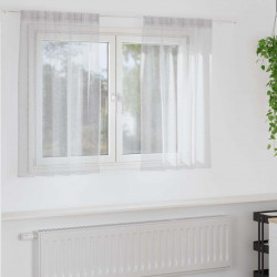 Firany Voile 2 pcs Jasnoszary 140 x 140 cm Poliester