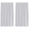 Firany Voile 2 pcs Jasnoszary 140 x 140 cm Poliester