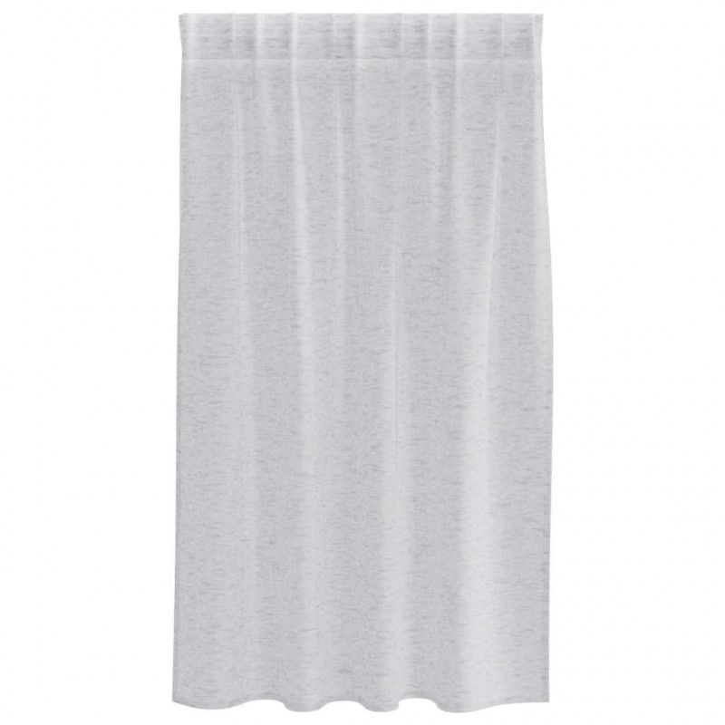 Firany Voile 2 pcs Jasnoszary 140 x 140 cm Poliester