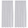 Firany Voile 2 pcs Jasnoszary 175 x 140 cm Poliester
