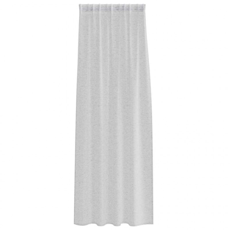 Firany Voile 2 pcs Jasnoszary 225 x 140 cm Poliester