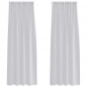 Firany Voile 2 pcs Jasnoszary 245 x 140 cm Poliester
