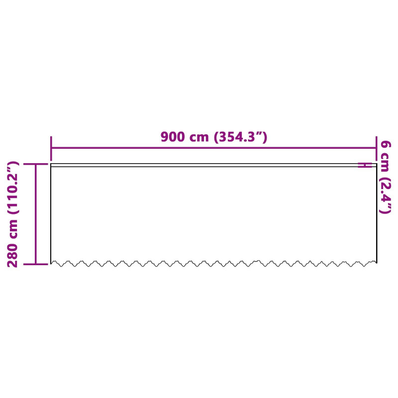 Firanka Koronkowa z zasłonami Biały 280 x 900 cm Poliester