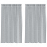 Firany Voile 2 pcs Ciemnoszary 140 x 140 cm Poliester