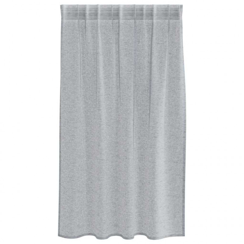 Firany Voile 2 pcs Ciemnoszary 140 x 140 cm Poliester