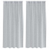 Firany Voile 2 pcs Ciemnoszary 175 x 140 cm Poliester