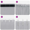 Firany Voile 2 pcs Ciemnoszary 175 x 140 cm Poliester
