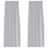 Firany Voile 2 pcs Ciemnoszary 225 x 140 cm Poliester