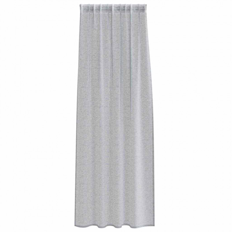 Firany Voile 2 pcs Ciemnoszary 245 x 140 cm Poliester