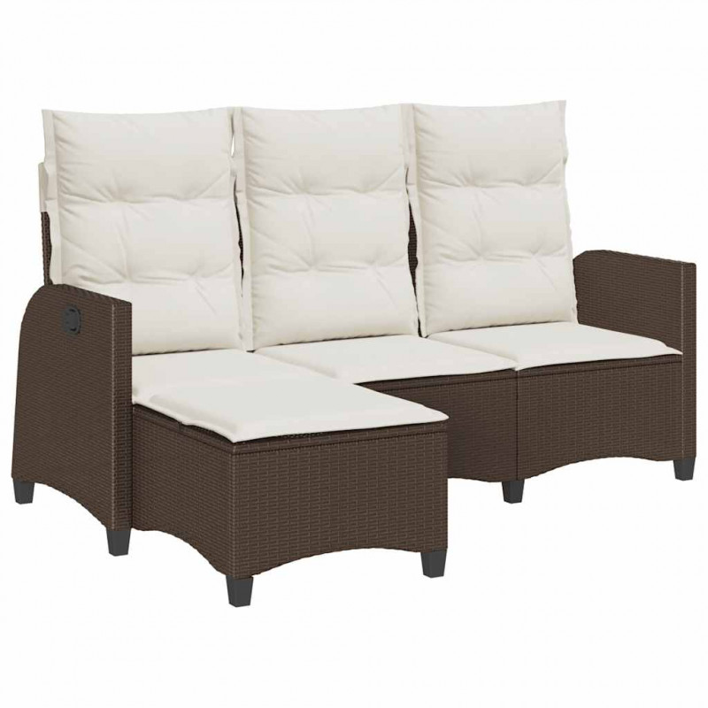 Rozkładana Sofa Ogrodowa z Poduszkami w Kształcie Litery L