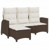 Rozkładana Sofa Ogrodowa z Poduszkami w Kształcie Litery L