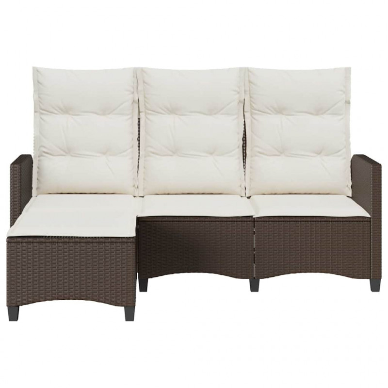 Rozkładana Sofa Ogrodowa z Poduszkami w Kształcie Litery L