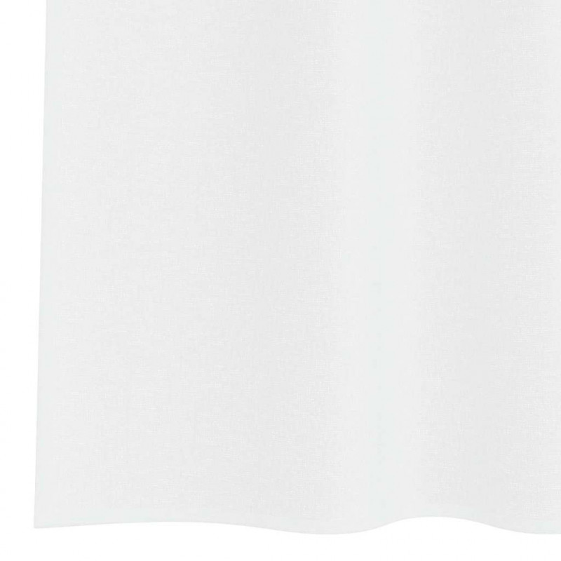 Firany Voile z zasłonami 2 pcs Biały 225 x 140 cm Poliester