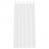 Firany Voile z zasłonami 2 pcs Biały 245 x 140 cm Poliester