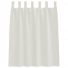 Firany Voile z zasłonami 2 pcs Kremowy 140 x 140 cm Poliester