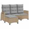 Rozkładana Sofa Ogrodowa z Poduszkami w Kształcie Litery L