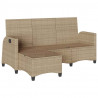 Rozkładana Sofa Ogrodowa z Poduszkami w Kształcie Litery L