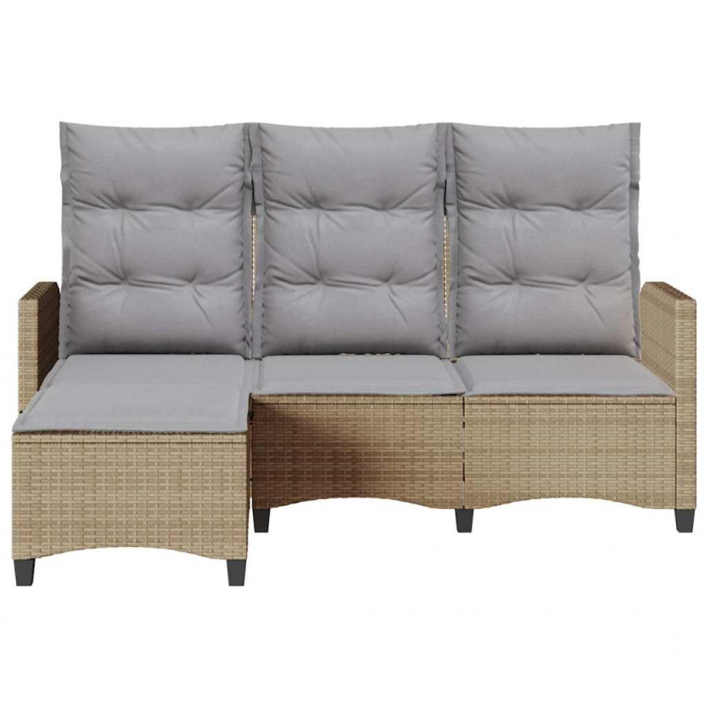 Rozkładana Sofa Ogrodowa z Poduszkami w Kształcie Litery L
