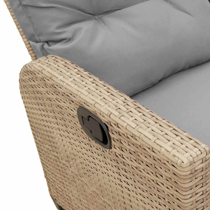 Rozkładana Sofa Ogrodowa z Poduszkami w Kształcie Litery L