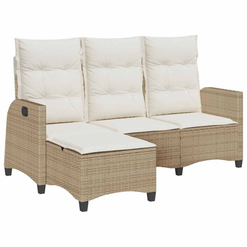 Rozkładana Sofa Ogrodowa z Poduszkami w Kształcie Litery L