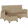 Rozkładana Sofa Ogrodowa z Poduszkami w Kształcie Litery L
