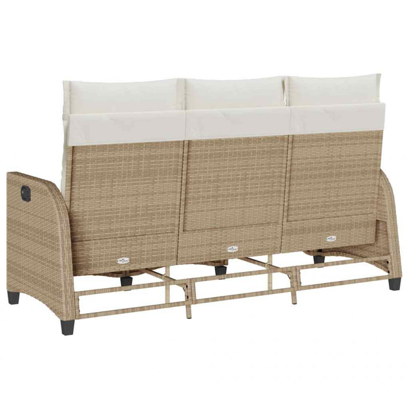 Rozkładana Sofa Ogrodowa z Poduszkami w Kształcie Litery L