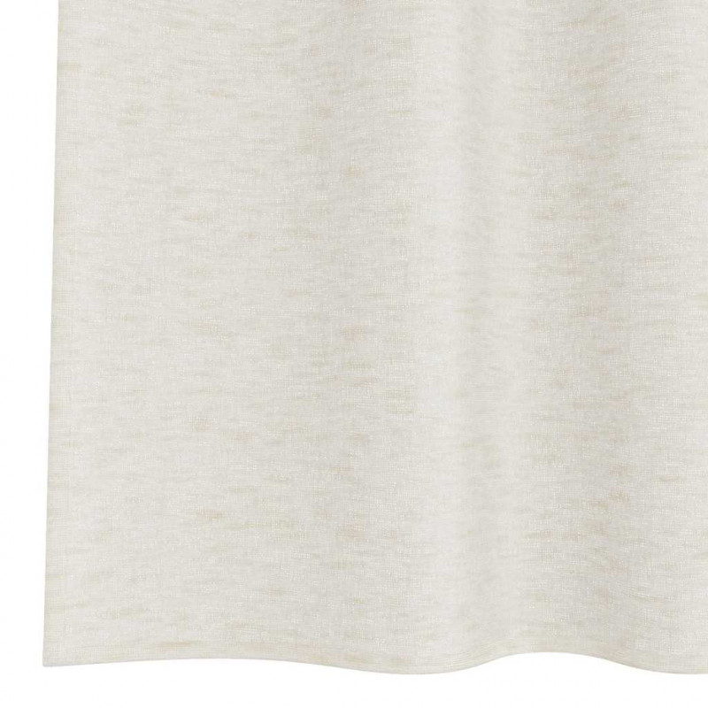 Firany Voile z zasłonami 2 pcs Kremowy 245 x 140 cm Poliester