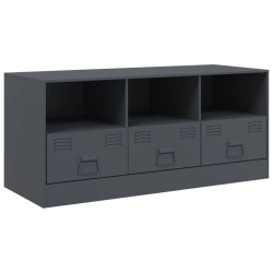 Szafka pod telewizor, antracytowa, 99x39x44 cm, stalowa
