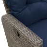 Rozkładana Sofa Ogrodowa z Poduszkami L-kształtna Szara