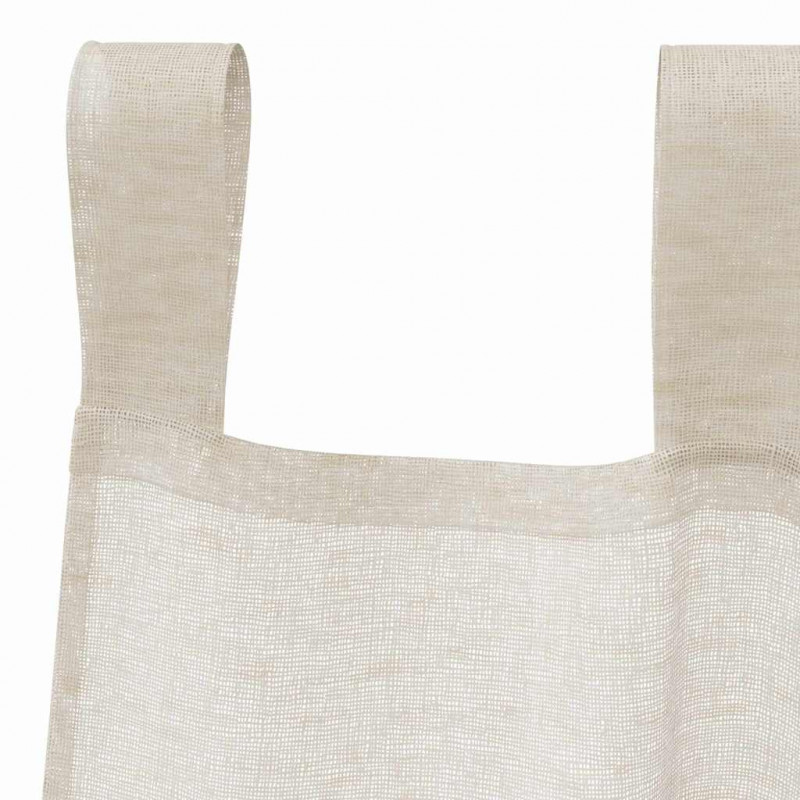 Firany Voile z zasłonami 2 pcs piaskowy 260 x 140 cm Poliester