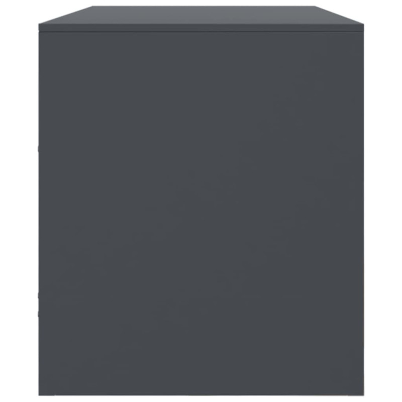 Szafka pod telewizor, antracytowa, 99x39x44 cm, stalowa