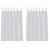 Firany Voile 2 pcs Jasnoszary 140 x 140 cm Poliester