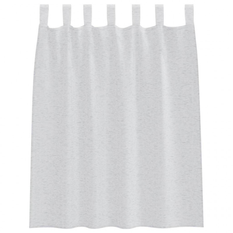 Firany Voile 2 pcs Jasnoszary 140 x 140 cm Poliester