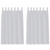 Firany Voile 2 pcs Jasnoszary 175 x 140 cm Poliester