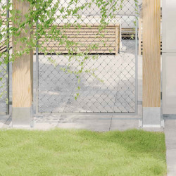 Podstawy słupków kwadratowe 12 szt. Srebrne Stal ocynkowana