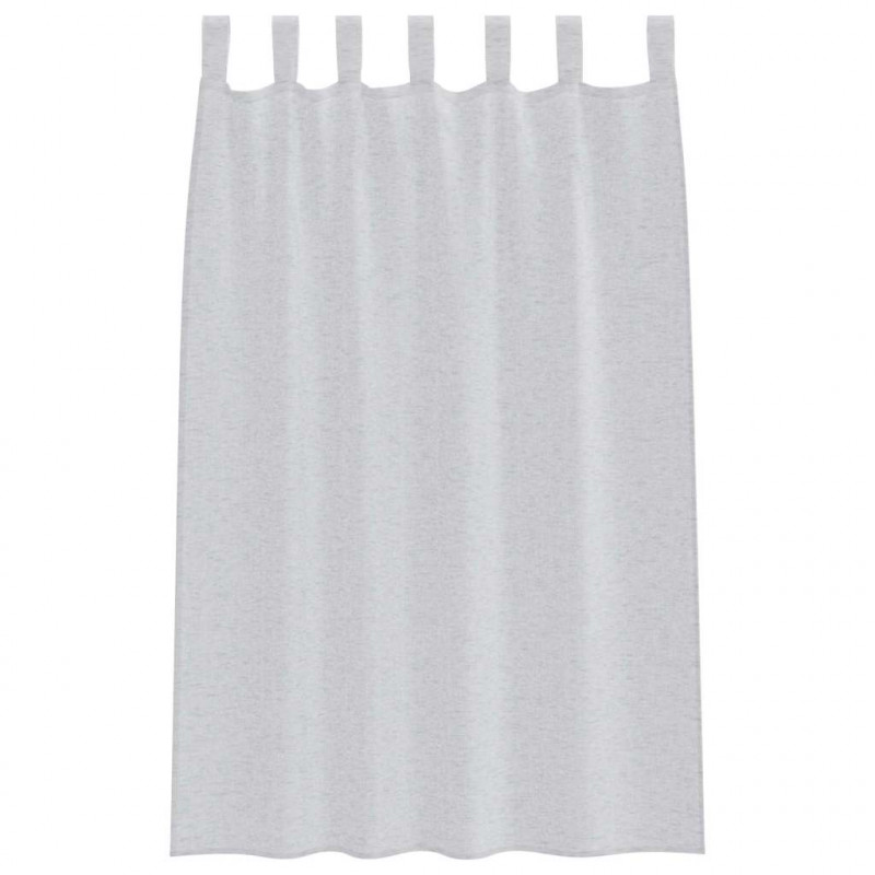 Firany Voile 2 pcs Jasnoszary 175 x 140 cm Poliester