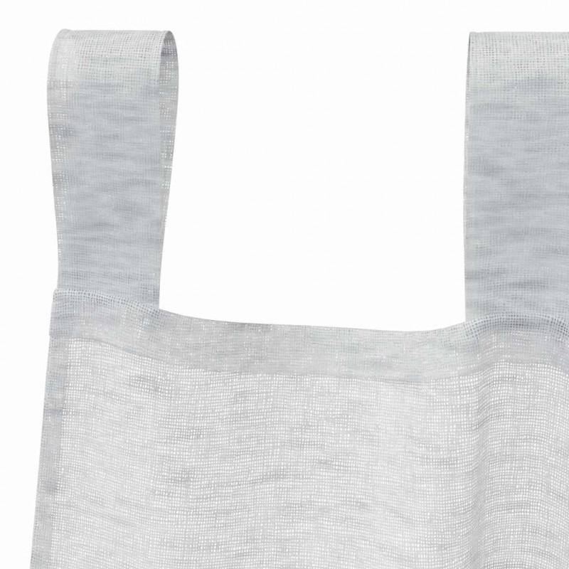 Firany Voile 2 pcs Jasnoszary 225 x 140 cm Poliester