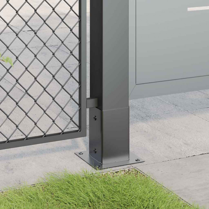 Podstawy słupków kwadratowe 4 szt. Antracyt 81x81 mm