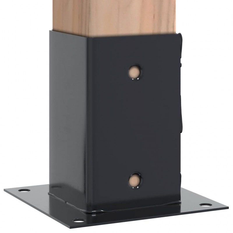 Podstawy słupków kwadratowe 4 szt. Antracyt 81x81 mm