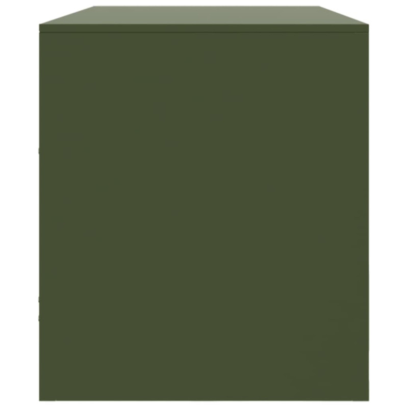 Szafka pod telewizor, oliwkowa, 99x39x44 cm, stalowa