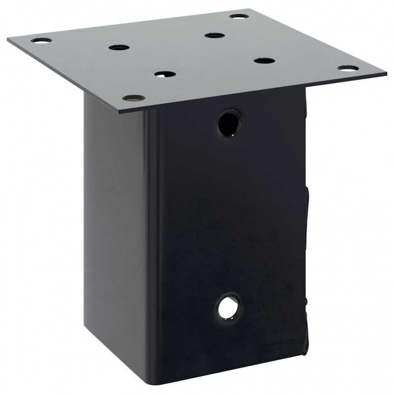 Podstawy słupków kwadratowe 4 szt. Antracyt 81x81 mm