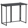 Składany stół ogrodowy czarny 90x51x75 cm polirattan