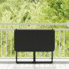 Składany stół ogrodowy czarny 90x51x75 cm polirattan