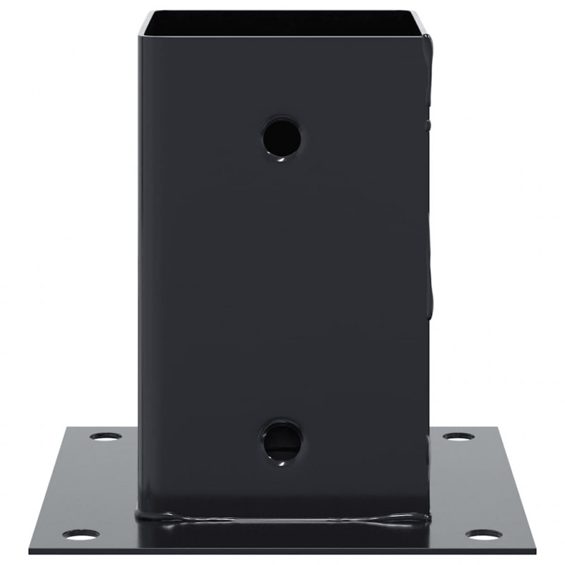 Podstawy słupków kwadratowe 4 szt. Antracyt 81x81 mm
