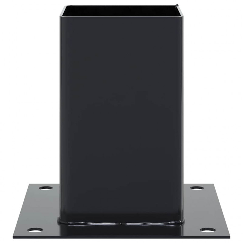 Podstawy słupków kwadratowe 4 szt. Antracyt 81x81 mm